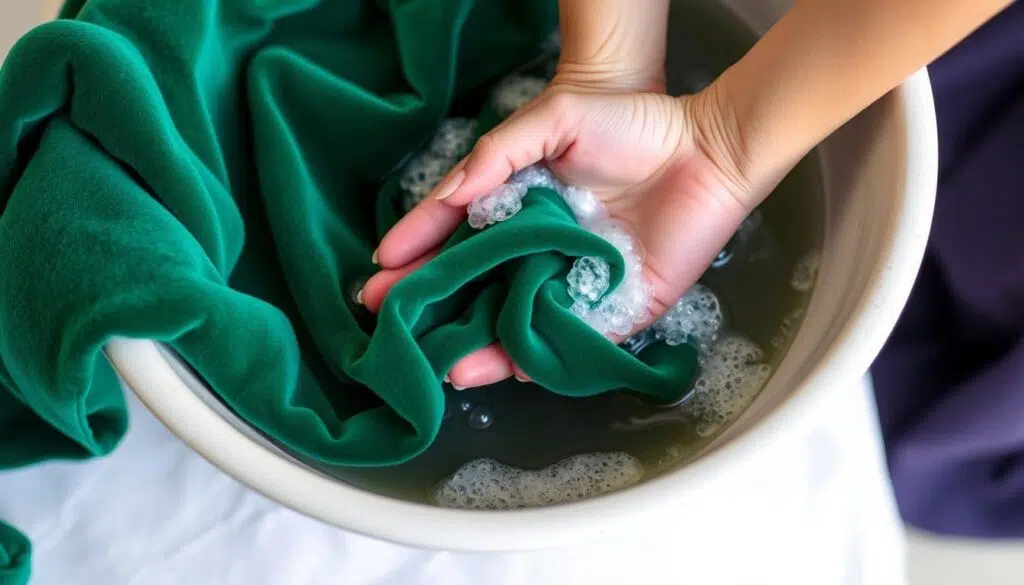 Handwassen van velvet stof voor velvet stof onderhoud Handwassen van velvet stof voor velvet stof onderhoud