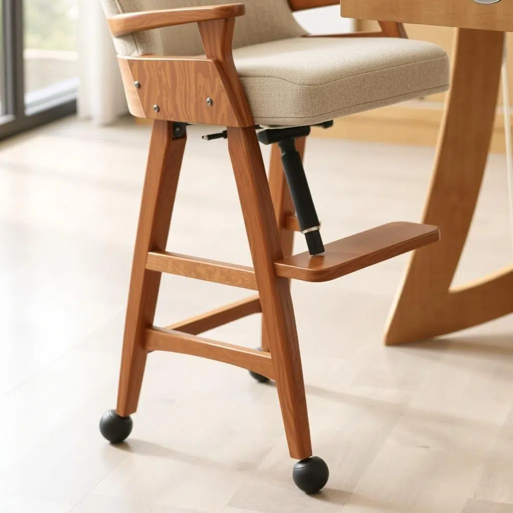Hoge eetkamerstoelen met wieltjes voor flexibel gebruik Hoge eetkamerstoelen met wieltjes voor flexibel gebruik