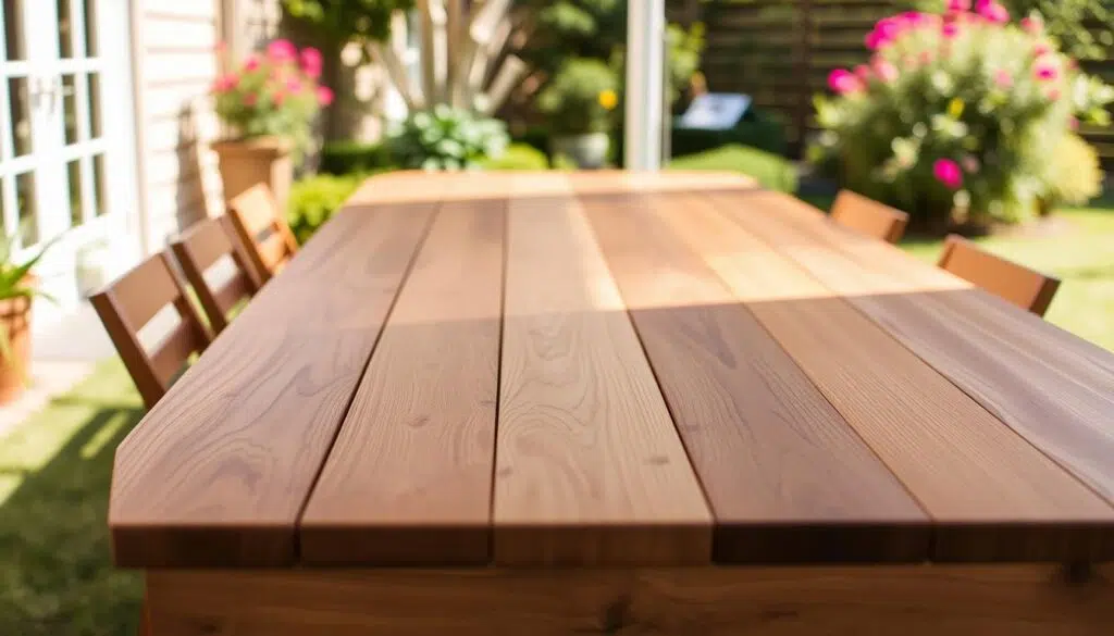 Houten eettafel