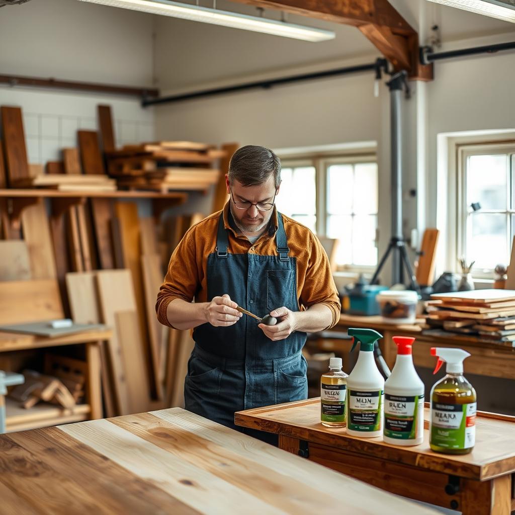 Houtexpert demonstreert beschermingstechnieken Houtexpert demonstreert beschermingstechnieken