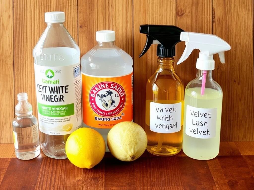 Huismiddeltjes voor het reinigen van fluweel Huismiddeltjes voor het reinigen van fluweel