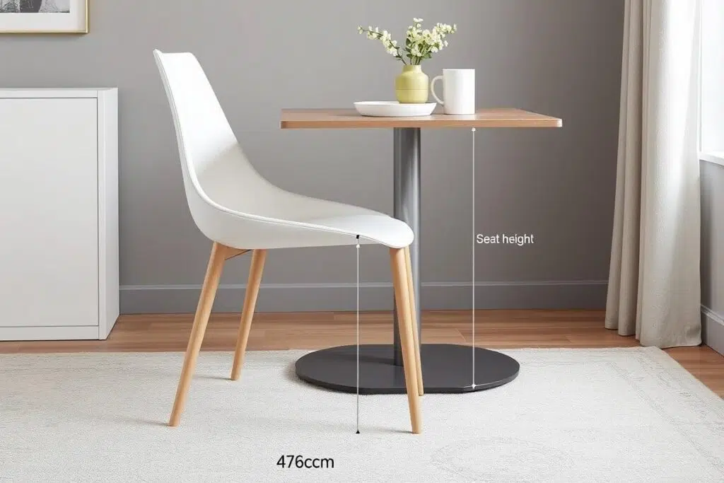 Ideale eetkamerstoel voor een tafel van 78 cm hoogte Ideale eetkamerstoel voor een tafel van 78 cm hoogte