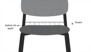 Illustratie van zitdiepte met aanduiding van meetpunten