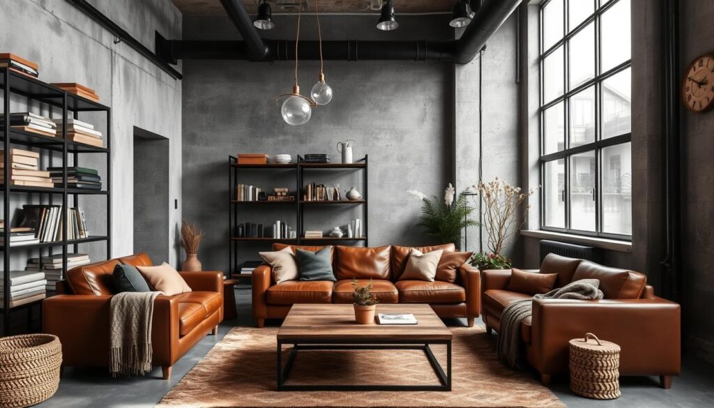 Industrieel interieur met balans tussen warme en koude tinten Industrieel interieur met balans tussen warme en koude tinten
