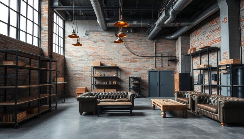 Industrieel interieur met betonlook en metalen details Industrieel interieur met betonlook en metalen details