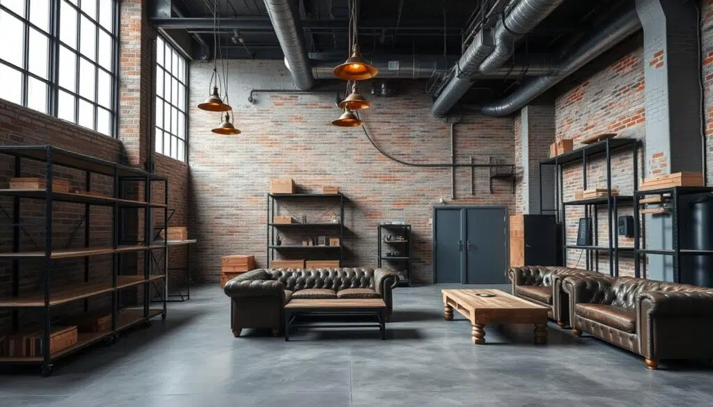 Industrieel interieur met betonlook en metalen details Industrieel interieur met betonlook en metalen details