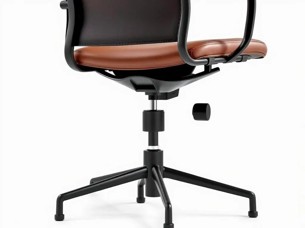 Industriële bureaustoel met metalen frame en ergonomisch design Industriële bureaustoel met metalen frame en ergonomisch design