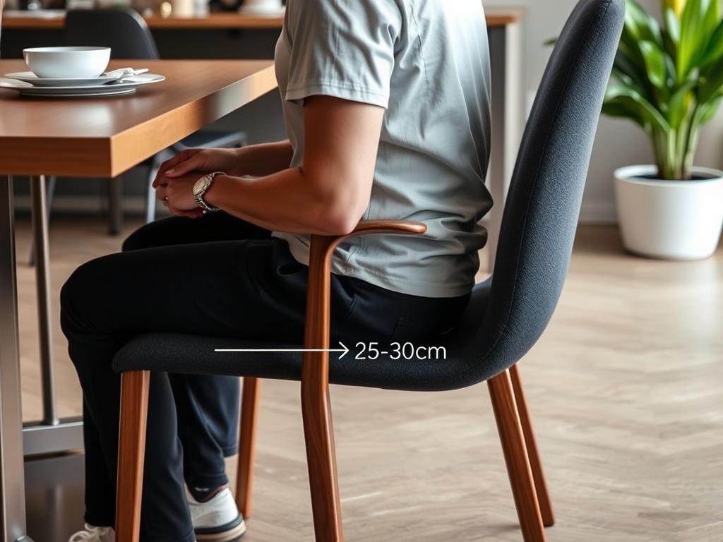 Juiste verhouding tussen stoel en tafel voor de meest comfortabele eettafelhoogte Juiste verhouding tussen stoel en tafel voor de meest comfortabele eettafelhoogte