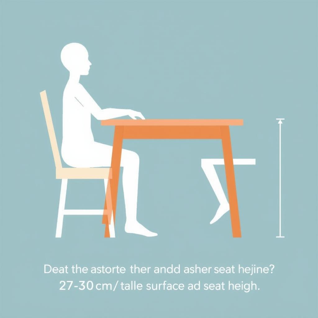 Juiste verhouding tussen tafelhoogte en comfortabele zithoogte gevisualiseerd Juiste verhouding tussen tafelhoogte en comfortabele zithoogte gevisualiseerd
