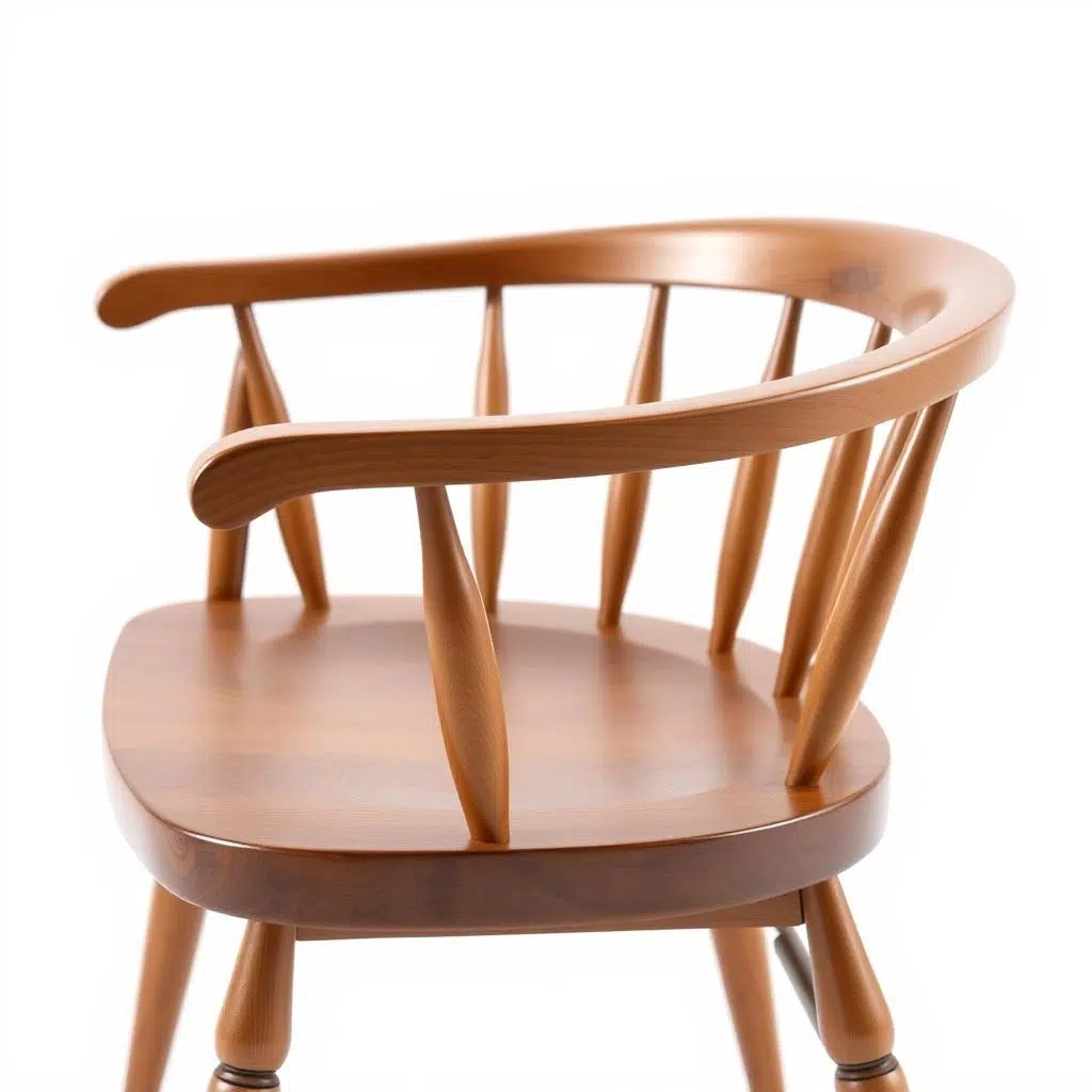Klassieke houten eetkamerstoel met perfecte armleuning Klassieke houten eetkamerstoel met perfecte armleuning