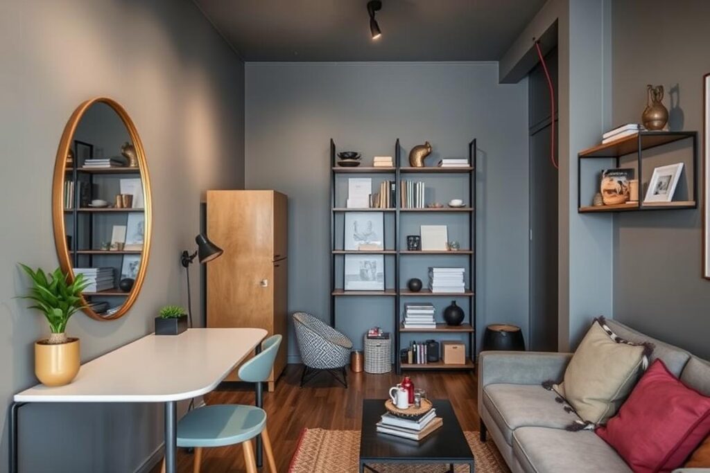 Klein industrieel appartement met slimme ruimtebesparende oplossingen Klein industrieel appartement met slimme ruimtebesparende oplossingen