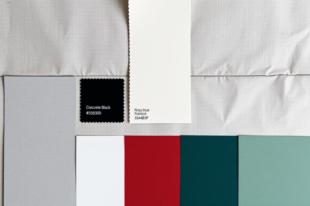 Kleurenpalet industriële woonstijl met neutrale tinten en accentkleuren Kleurenpalet industriële woonstijl met neutrale tinten en accentkleuren