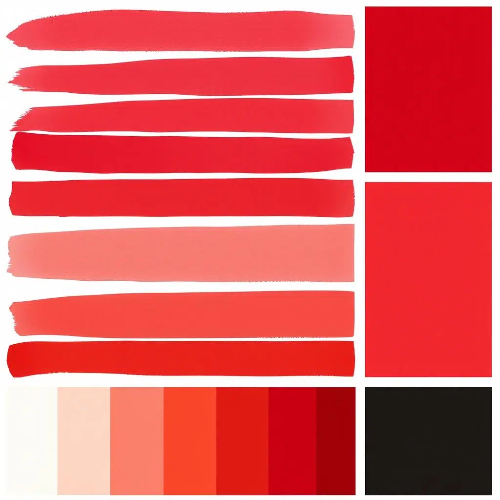 Kleurenpalet met verschillende velvet kleur tinten en complementaire kleuren Kleurenpalet met verschillende velvet kleur tinten en complementaire kleuren
