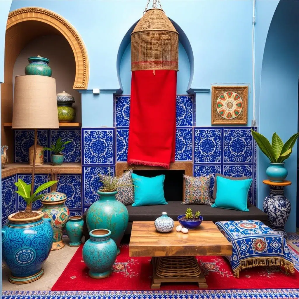 Kobaltblauw en turquoise accenten