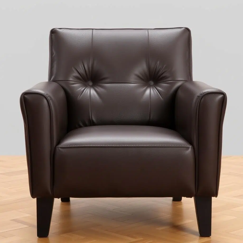 Kunstleren stoel die de nadelen van leren stoelen vermijdt Kunstleren stoel die de nadelen van leren stoelen vermijdt