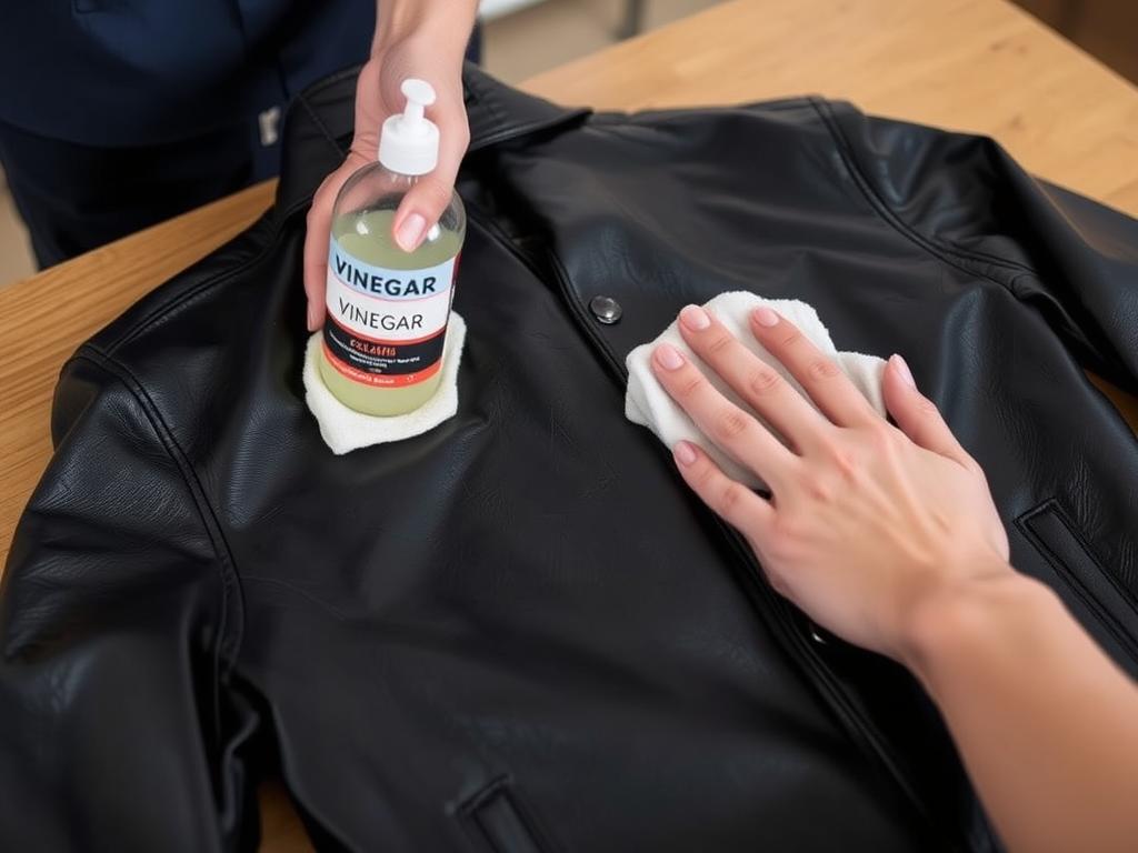 Leren jas schoonmaken met azijn mengsel