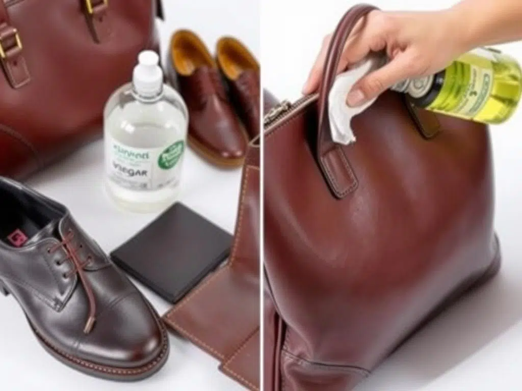 Leren tas en schoenen schoonmaken met azijn