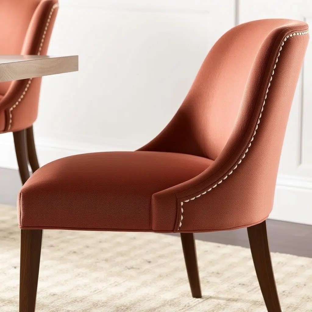 Luxe gestoffeerde eetkamerstoel Luxe gestoffeerde eetkamerstoel