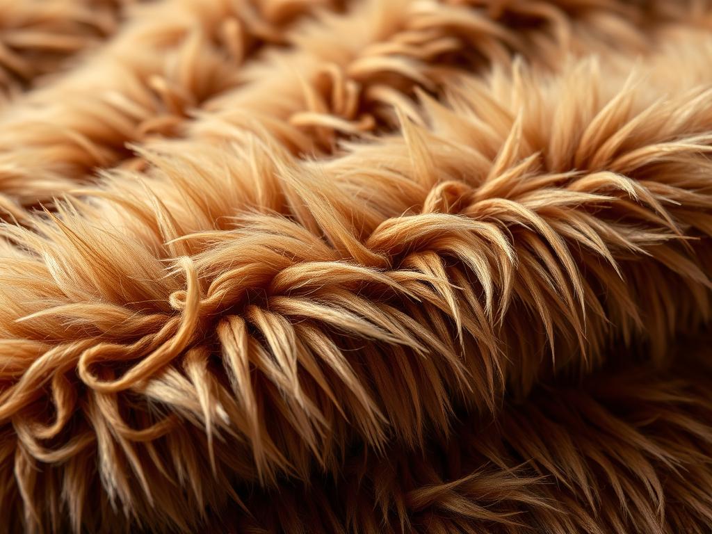 Luxe imitatiebont stof die lijkt op teddy maar met langere vezels en rijkere textuur Luxe imitatiebont stof die lijkt op teddy maar met langere vezels en rijkere textuur