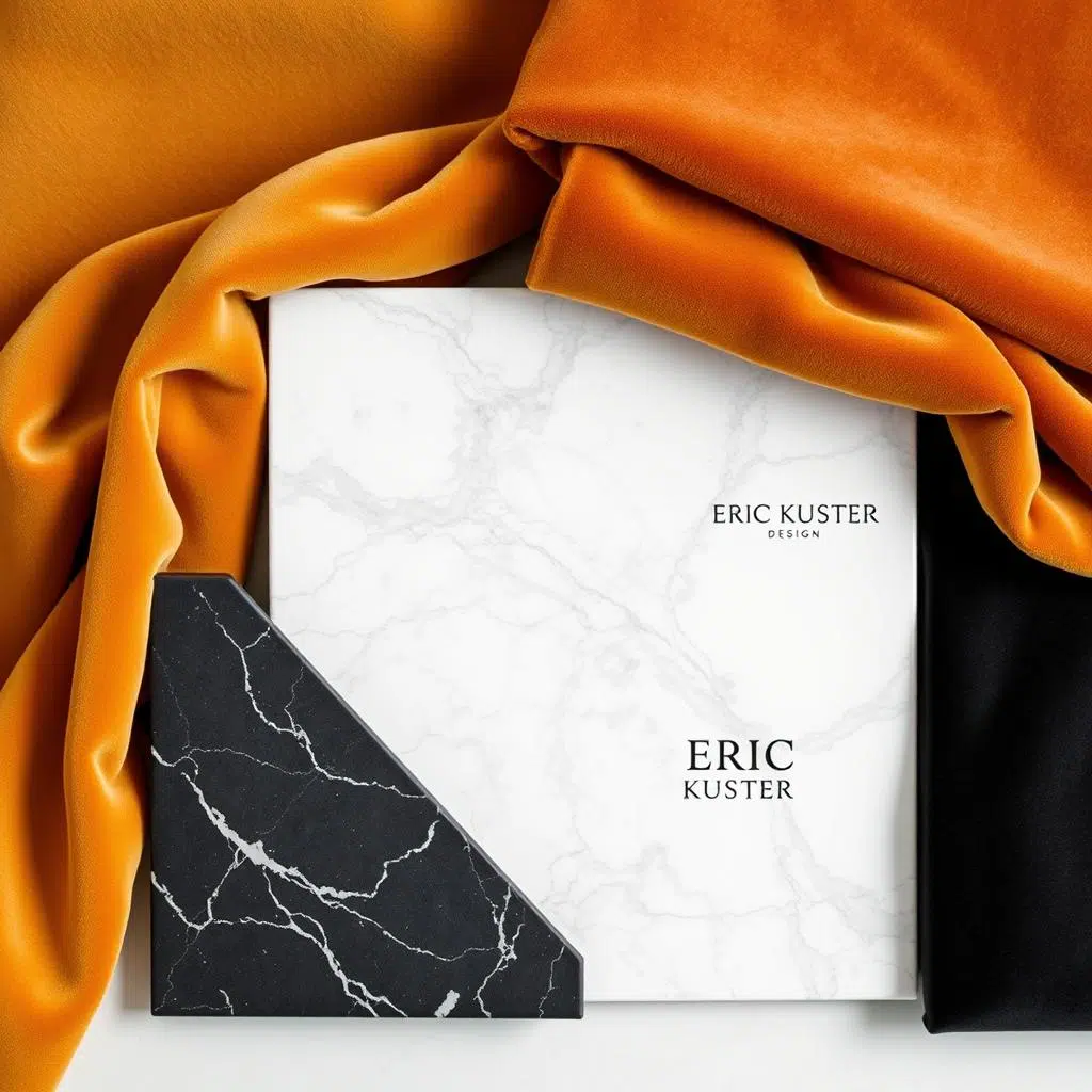 Luxe materialen in Eric Kuster interieurstijl zoals fluweel, marmer en hout Luxe materialen zoals fluweel, marmer en hout