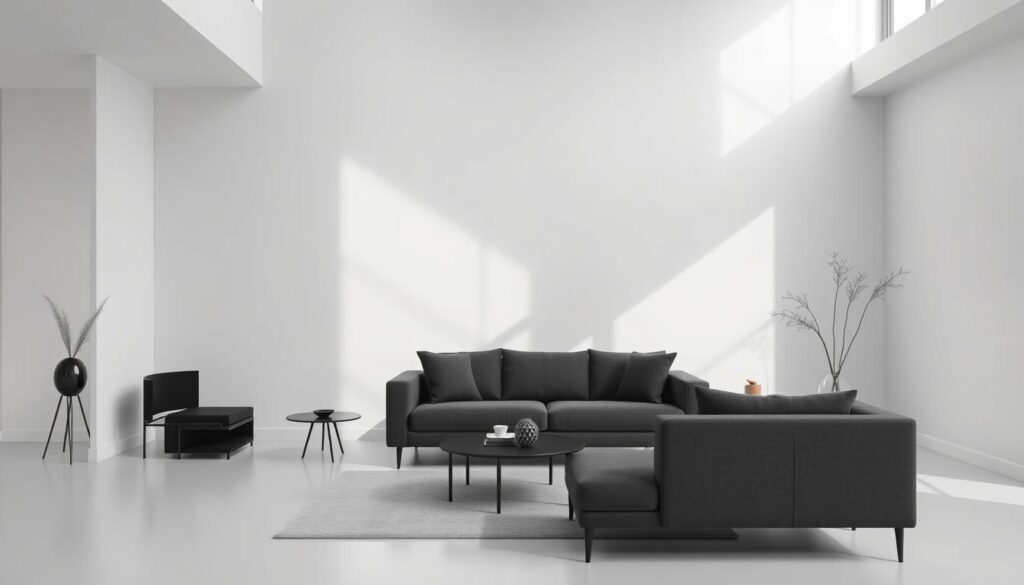 Minimalistisch interieur met strakke lijnen Minimalistisch interieur met strakke lijnen