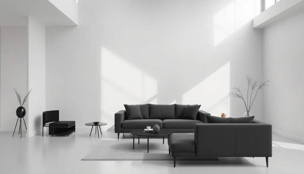 Minimalistisch interieur met strakke lijnen Minimalistisch interieur met strakke lijnen