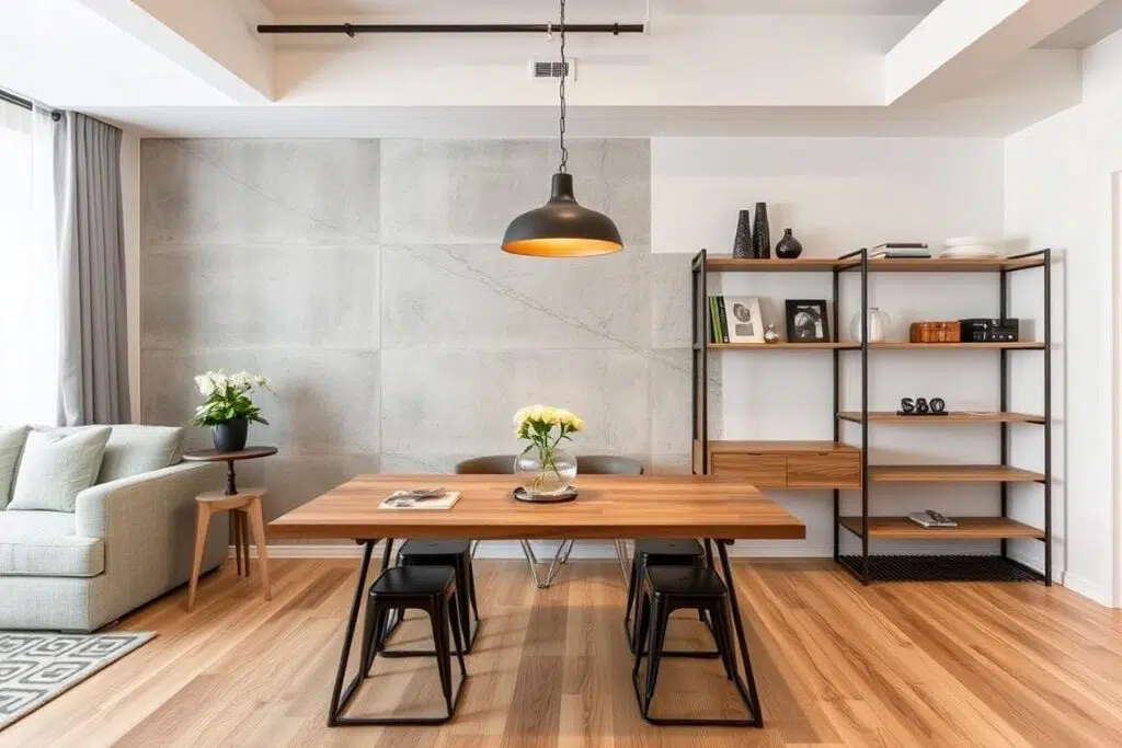 Modern appartement met industriële elementen