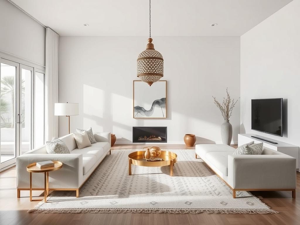 Modern interieur met enkele opvallende Marokkaanse elementen Modern interieur met enkele opvallende Marokkaanse elementen