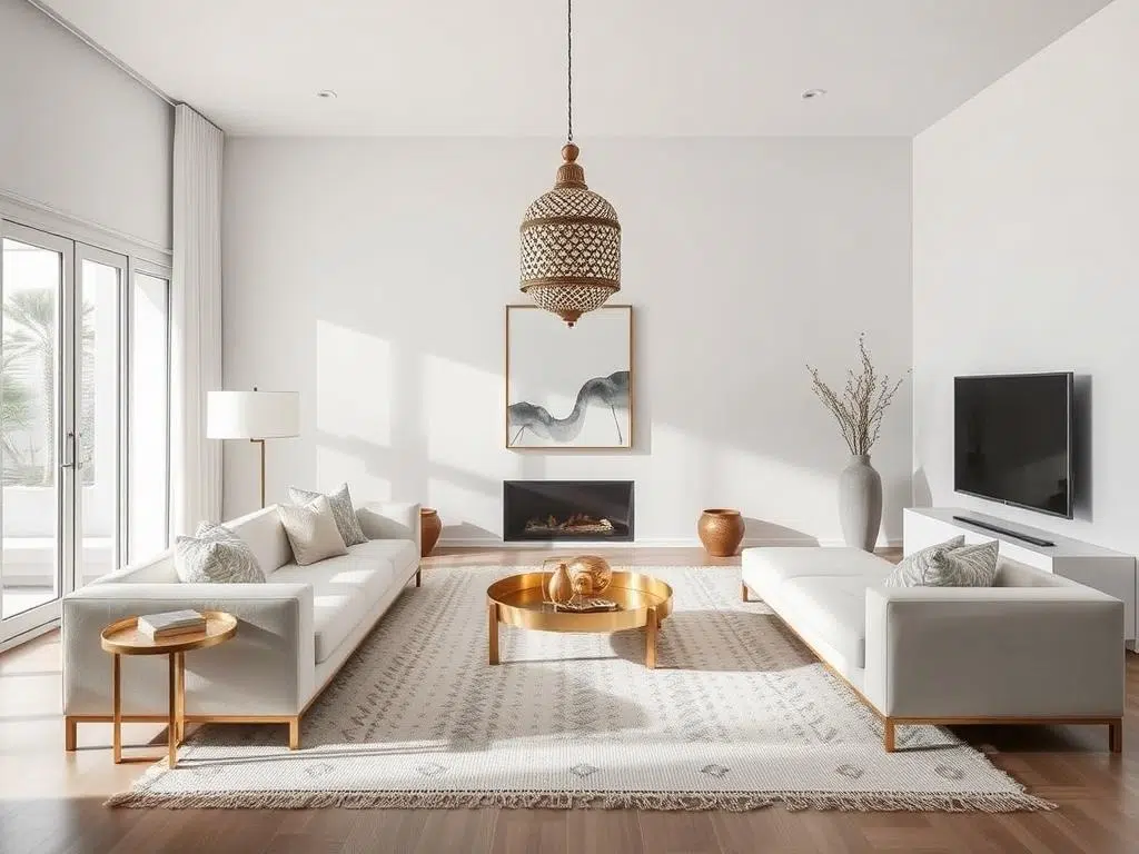 Modern interieur met enkele opvallende Marokkaanse elementen
