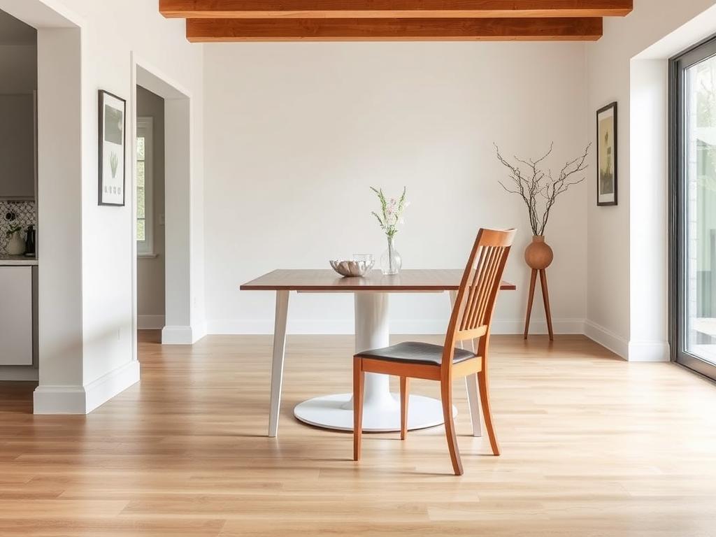 Moderne carver eetkamerstoel met strakke lijnen Moderne carver eetkamerstoel met strakke lijnen