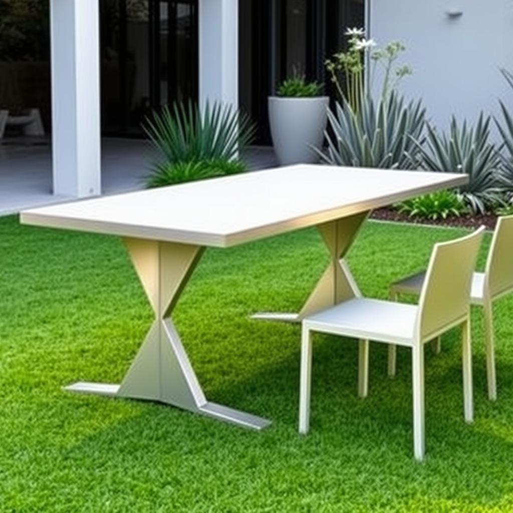 Moderne stijl buitentafel van aluminium