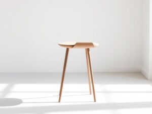 Moderne stoel in een minimalistisch interieur