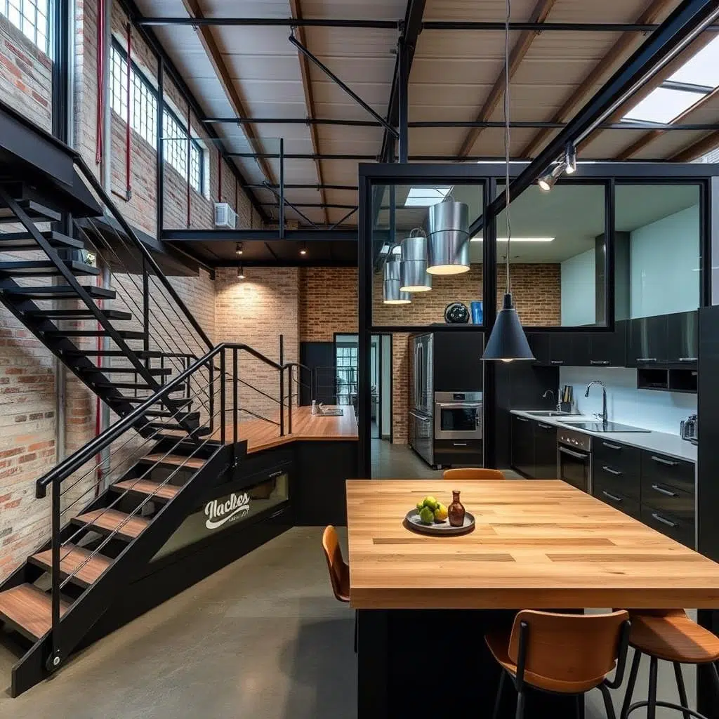 Moderne toevoegingen in industriële stijl