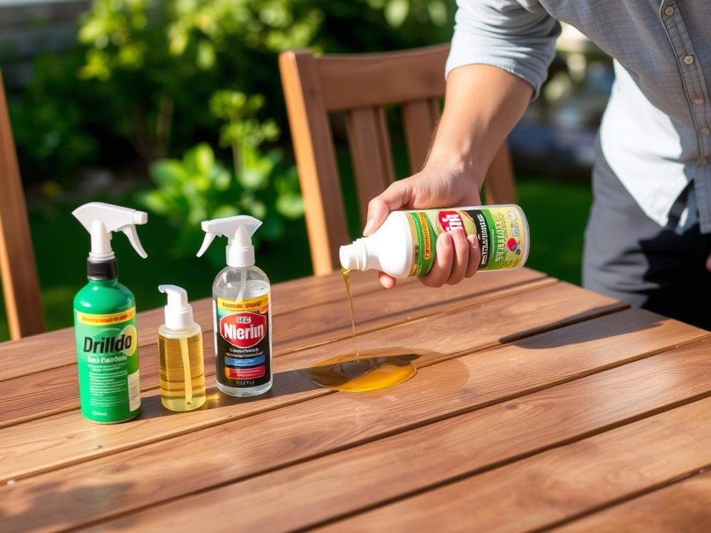 Onderhoud van een tuintafels die buiten staat