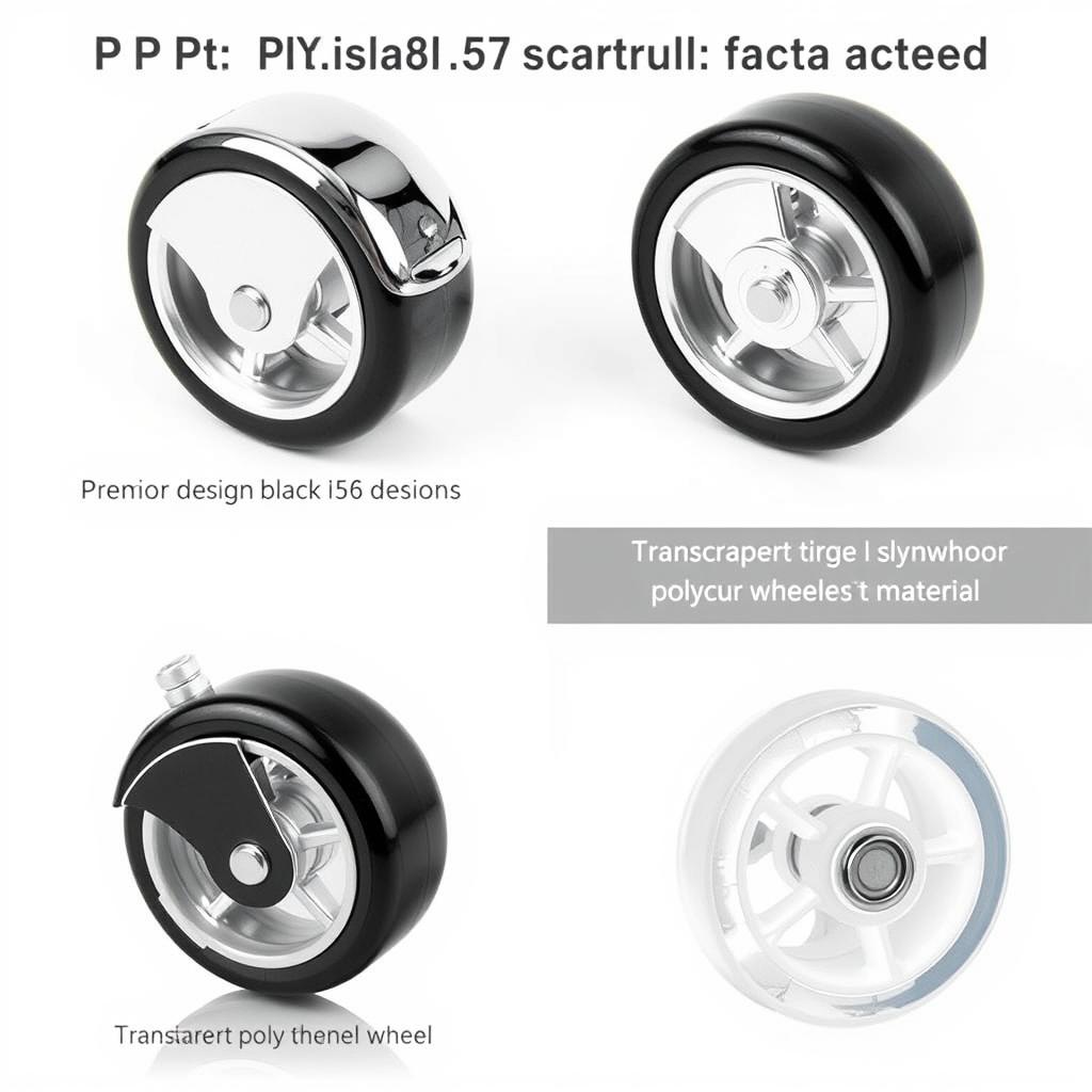 PPTP luxe wielen 50mm met zacht loopvlak voor PVC vloeren PPTP luxe wielen 50mm met zacht loopvlak voor PVC vloeren