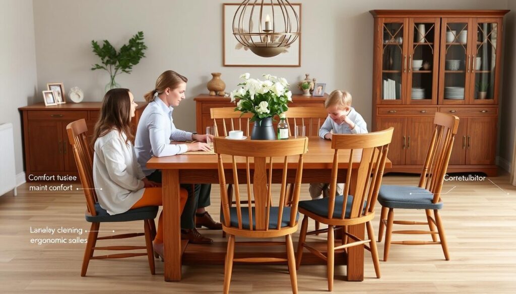 Praktische aspecten van stoelen bij een eikenhouten eettafel Praktische aspecten van stoelen bij een eikenhouten eettafel