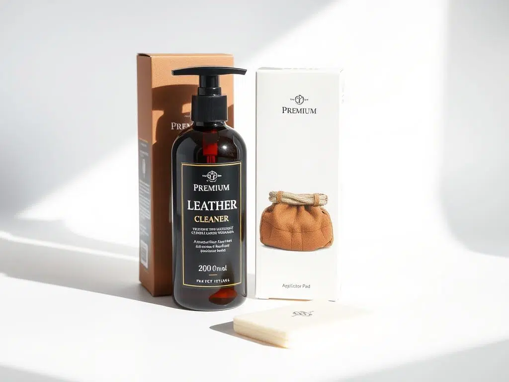 Premium leerreiniger fles en applicator Premium leerreiniger fles en applicator