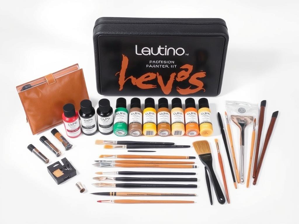Professionele leerverf set met applicators Professionele leerverf set met applicators