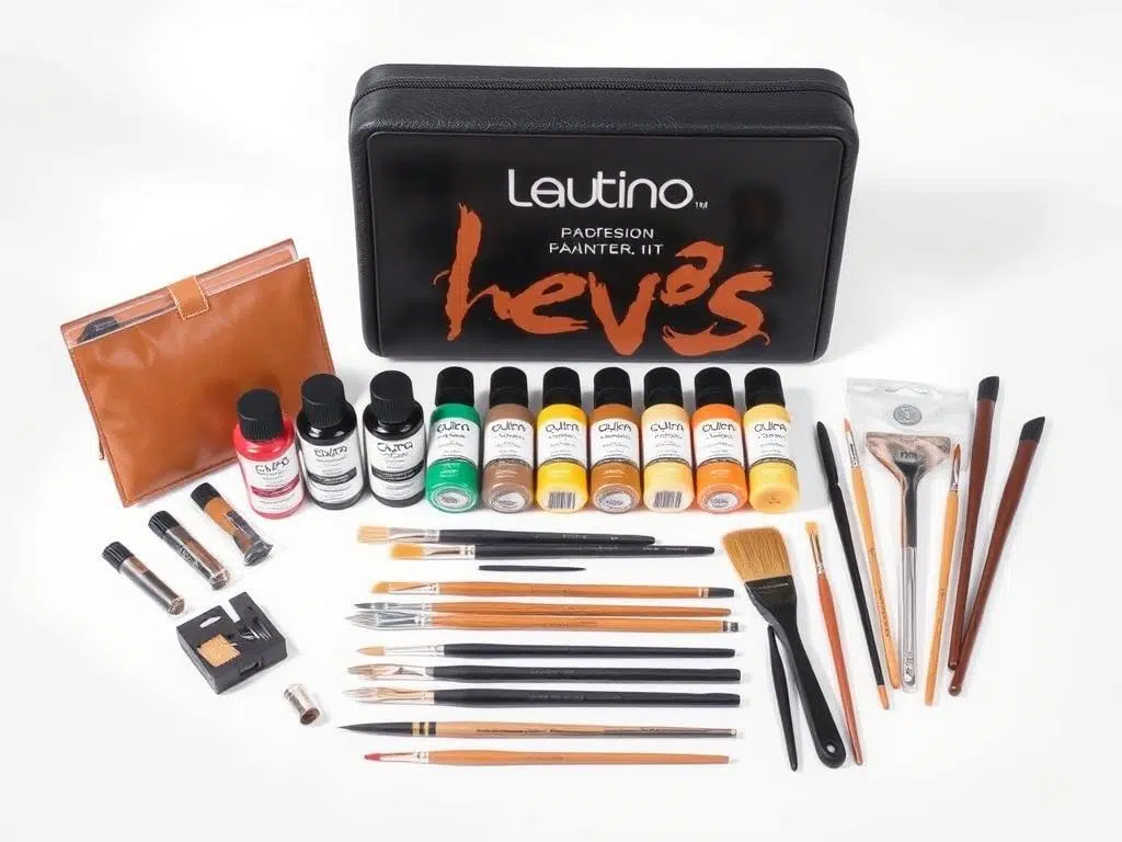 Professionele leerverf set met applicators Professionele leerverf set met applicators
