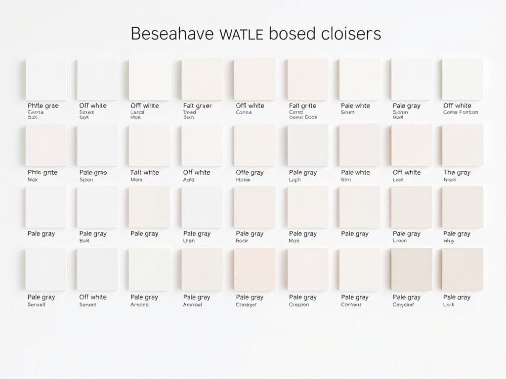 Scandinavisch interieur kleuren palet met wit, beige en lichtgrijs Scandinavisch interieur kleuren palet met wit, beige en lichtgrijs