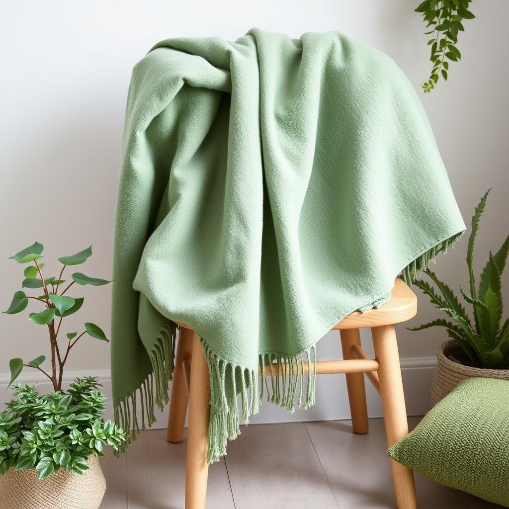 Scandinavisch interieur met mossgroene elementen Scandinavisch interieur met mossgroene elementen