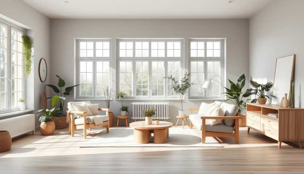 Scandinavisch interieur met natuurlijke materialen Scandinavisch interieur met natuurlijke materialen