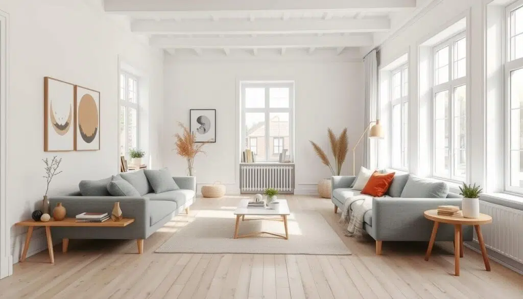 Scandinavisch interieur met typisch kleurgebruik Scandinavisch interieur met typisch kleurgebruik