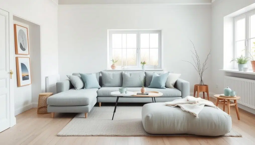 Scandinavische kleurenpalet toegepast in een modern interieur Scandinavische kleurenpalet toegepast in een modern interieur