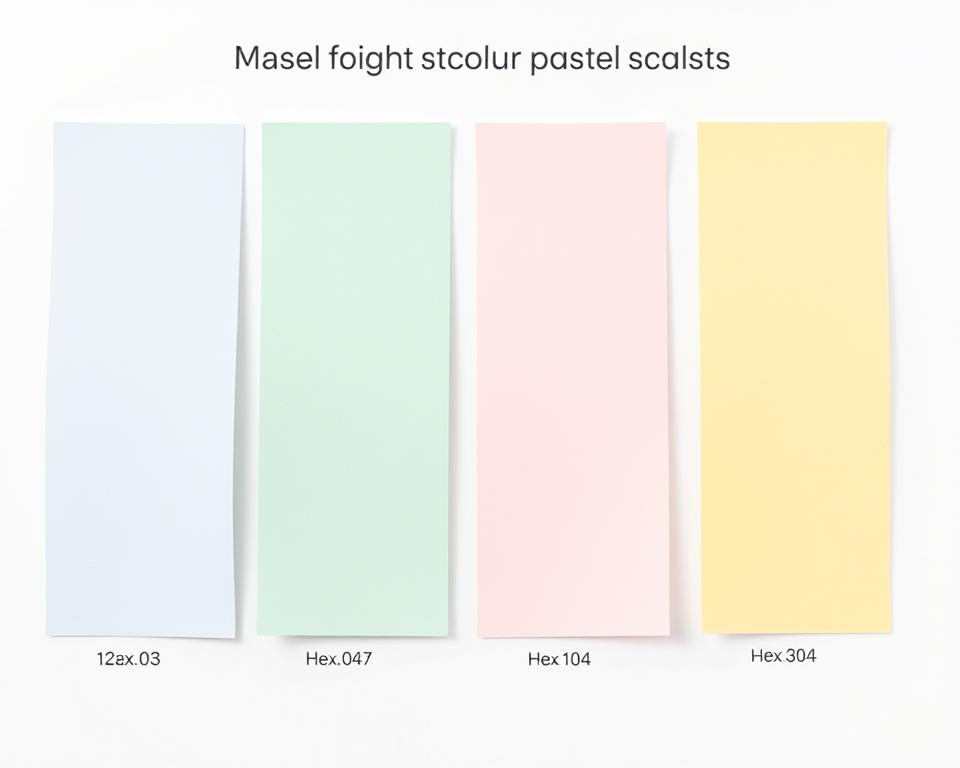 Scandinavische pasteltinten: lichtblauw, mintgroen, zachtroze en lichtgeel