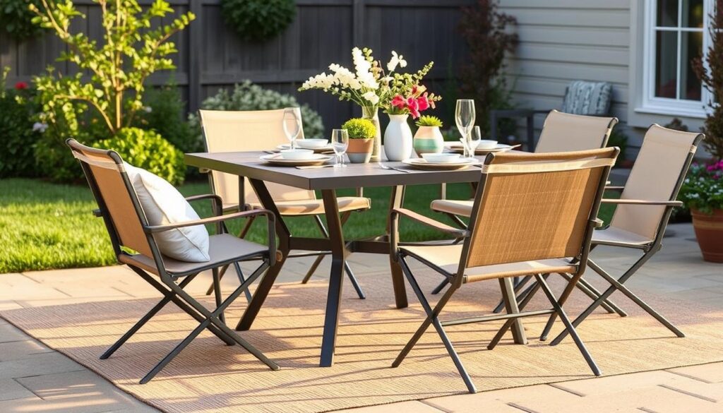 Seizoensgebonden tuintafel opstelling buiten Seizoensgebonden tuintafel opstelling buiten