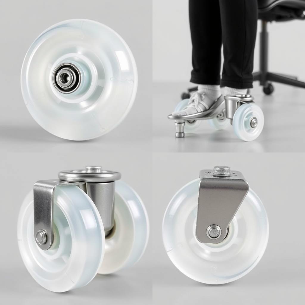 Skatewielen UniPro 50mm voor bureaustoelen op PVC vloeren Skatewielen UniPro 50mm voor bureaustoelen op PVC vloeren