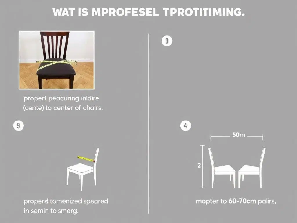 Stapsgewijze visuele handleiding voor het meten van de juiste ruimte tussen eetkamerstoelen Stapsgewijze visuele handleiding voor het meten van de juiste ruimte tussen eetkamerstoelen