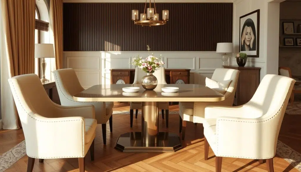 Stijlvolle eethoek met het optimale aantal eetkamerstoelen voor comfort en esthetiek Stijlvolle eethoek met het optimale aantal eetkamerstoelen voor comfort en esthetiek