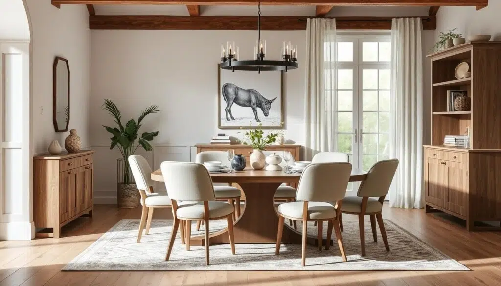 Stijlvolle eethoek met perfect matchende eetkamerstoelen en tafel voor het kiezen van de juiste eetkamerstoel Stijlvolle eethoek met perfect matchende eetkamerstoelen en tafel voor het kiezen van de juiste eetkamerstoel